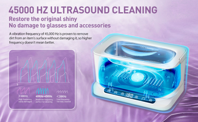 220V 45KHz Ultrasonic Cleaner 800ml With Digital Timer Polishing 1