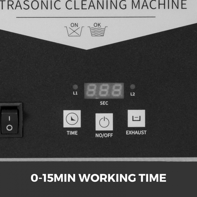 0.8L Ultrasonic Cleaning Machine 304 Stainless Steel Digital With Timer 2